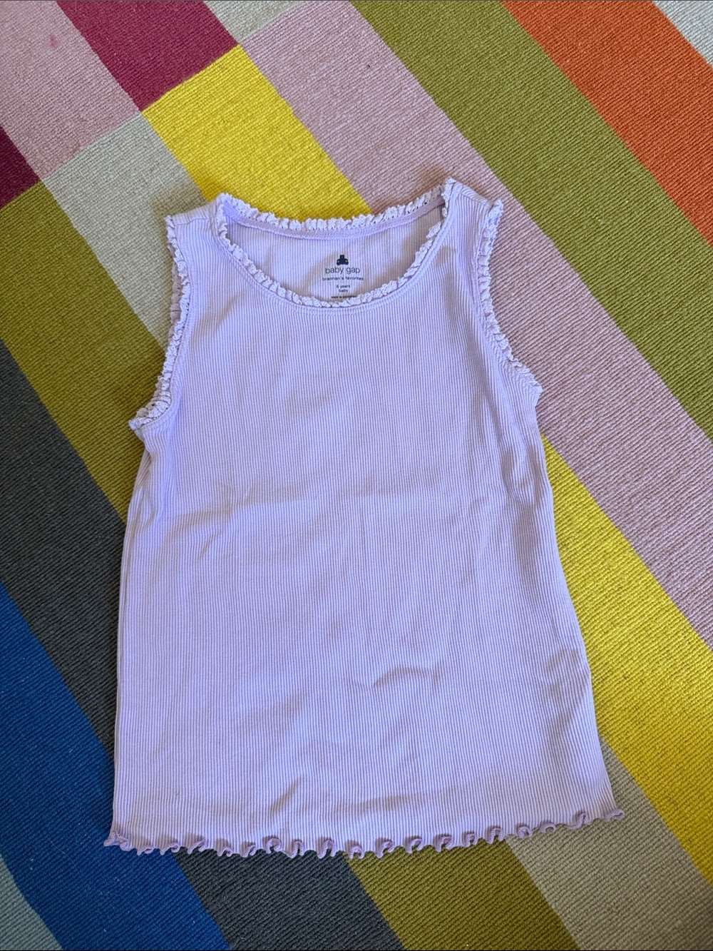 GAP Light Lavender Ribbed Tank Top for Kids